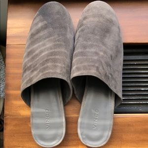 Vince women’s grey suede mules size 40/10